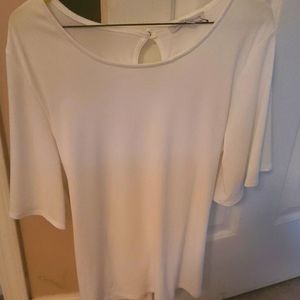 Green Envelope white blouse